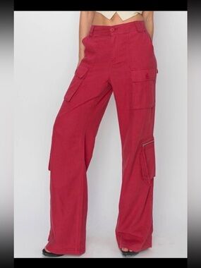 RISEN LINEN/VISCOSE BKEND CARGO PANTS BRAND NEW IN MULTIPLE SIZES